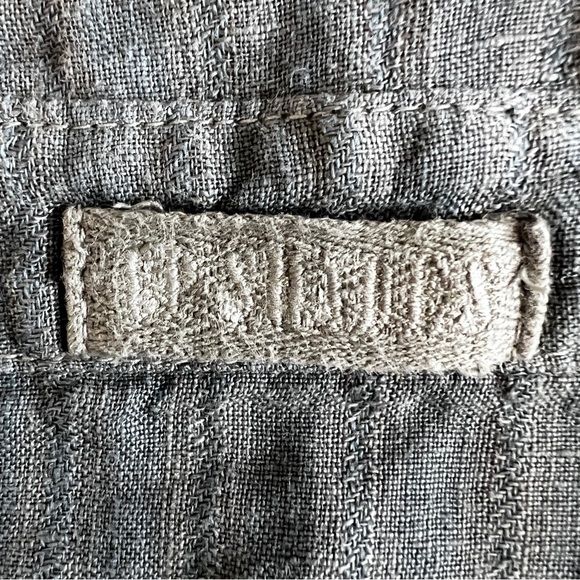 CP Shades linen teton tunic size S green popover pockets lagenlook beach - Picture 10 of 13